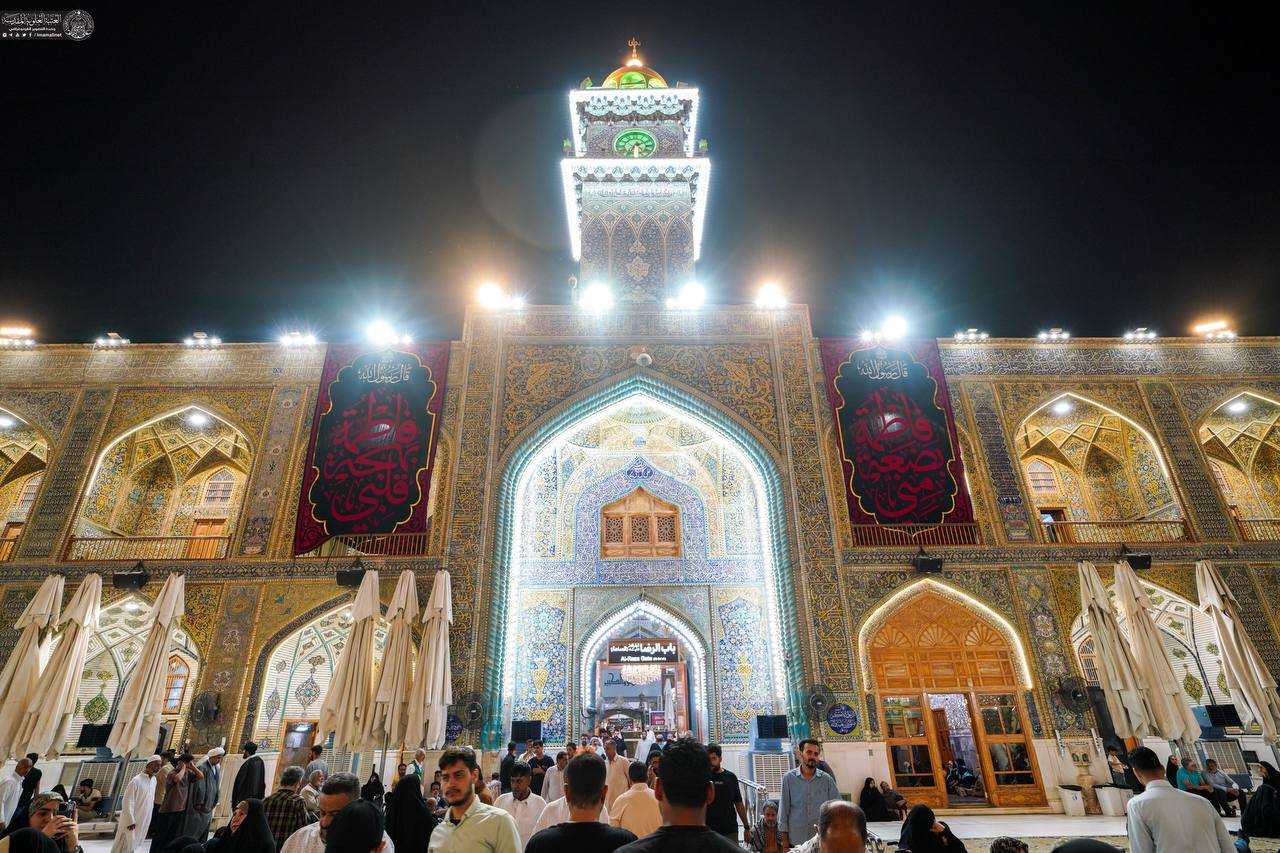 سیاه‌پوشی حرم امیرالمومنین(ع) در آستانهٔ ایام فاطمیه به روایت ۴۰ روز 