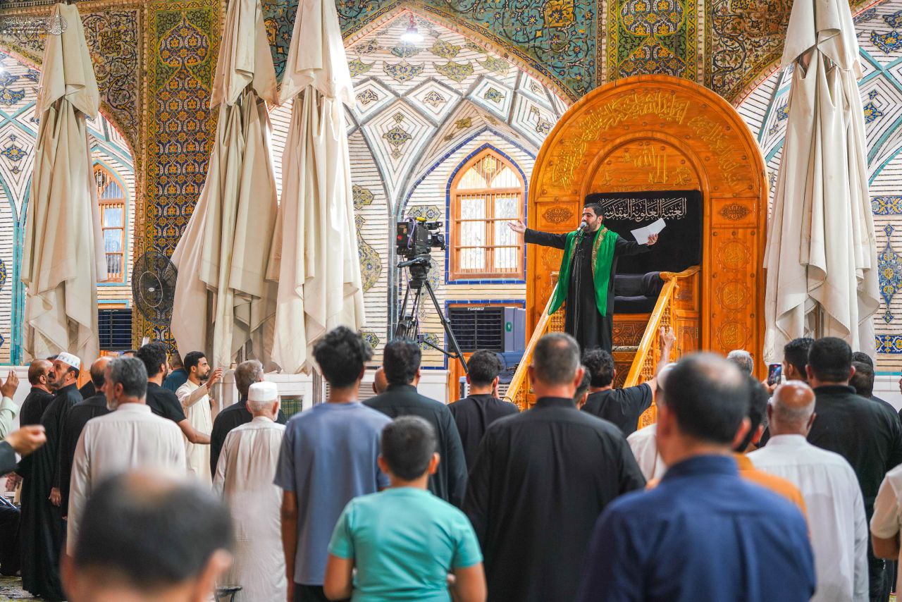 برگزاری مراسم عزاداری فاطمیه اول در حرم مطهر علوی