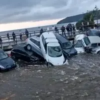 بارش شدید باران در جزیره گردشگری ایبیزای اسپانیا