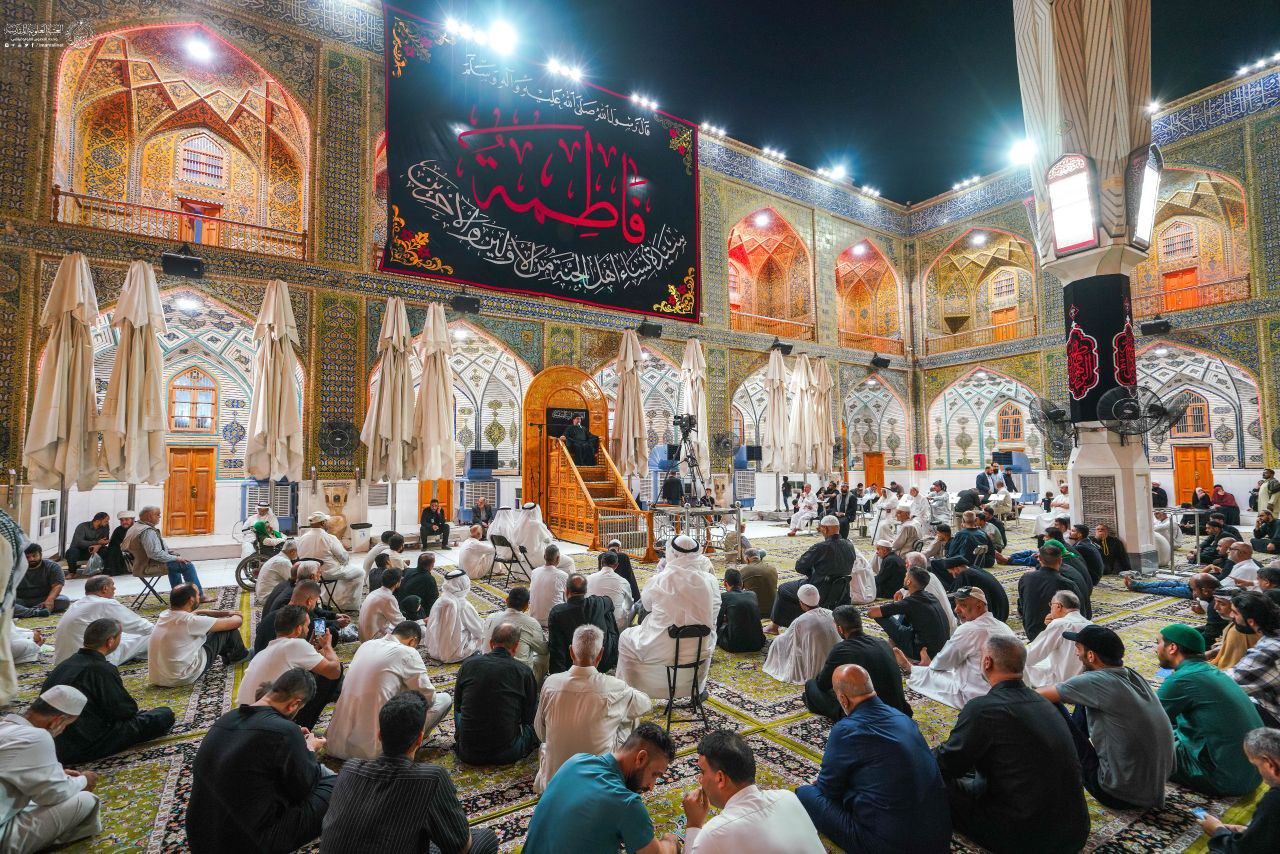 برگزاری مراسم عزاداری فاطمیه اول در حرم مطهر علوی