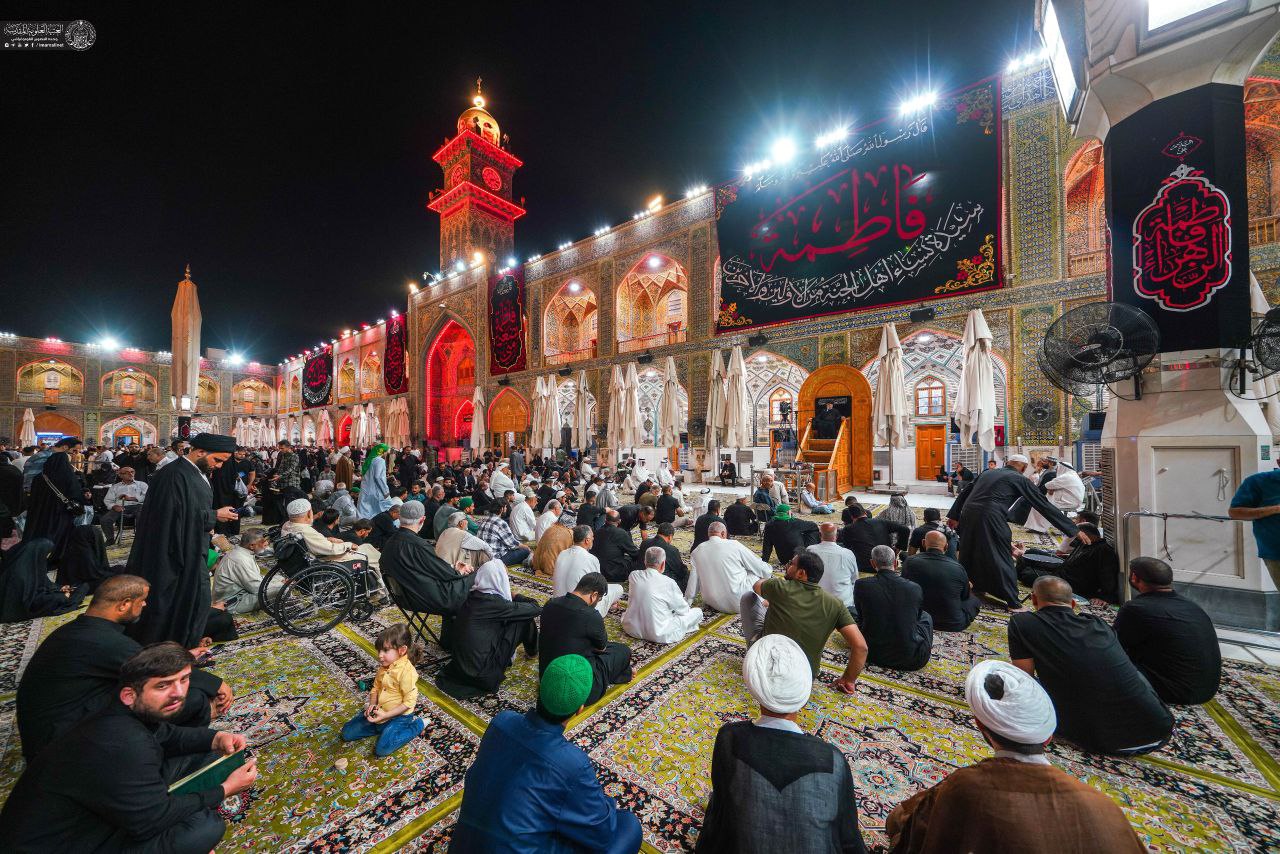 برگزاری مراسم عزاداری فاطمیه اول در حرم مطهر علوی