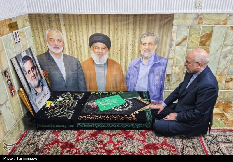 حضور قالیباف بر مزار شهید حاج رمضان