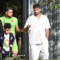 حسین ماهینی میهمان ویژه تمرین پرسپولیس