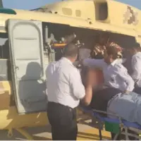 امدادهوایی اورژانس در واژگونی خودرو در اصفهان به پرواز درآمد
