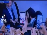 حضور سید علی خمینی در مراسم ختم همسر آیت‌الله سیستانی