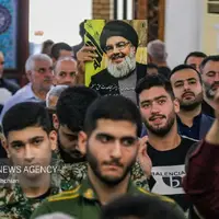 عکس/ مراسم اولین سالگرد شهادت سیدحسن نصرالله در رشت