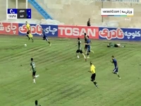 ضربه سر خطرناک علی نژاد به تیرک خیبر برخورد کرد