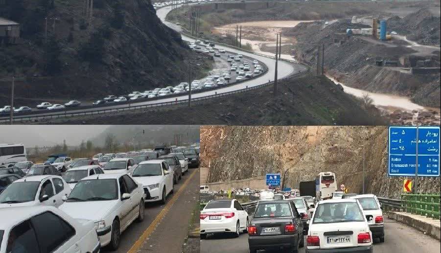 ترافیک در محور رشت-قزوین به حدود ۱۳کیلومتر رسید