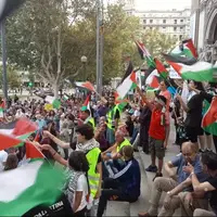 حمایت پرشور اسپانیایی‌ها از مردم غزه