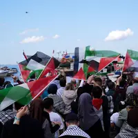 راهپیمایی هزاران نفر در استانبول در حمایت از ناوگان آزادی