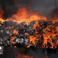 عکس/ امحای 8 تن مواد مخدر در البرز