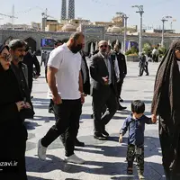 تشرف اعضای تیم ملی کشتی به حرم مطهر رضوی