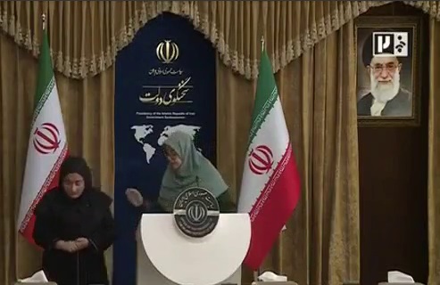 نشست سخنگوی دولت به دلیل بد شدن‌ حال‌ مهاجرانی قطع شد