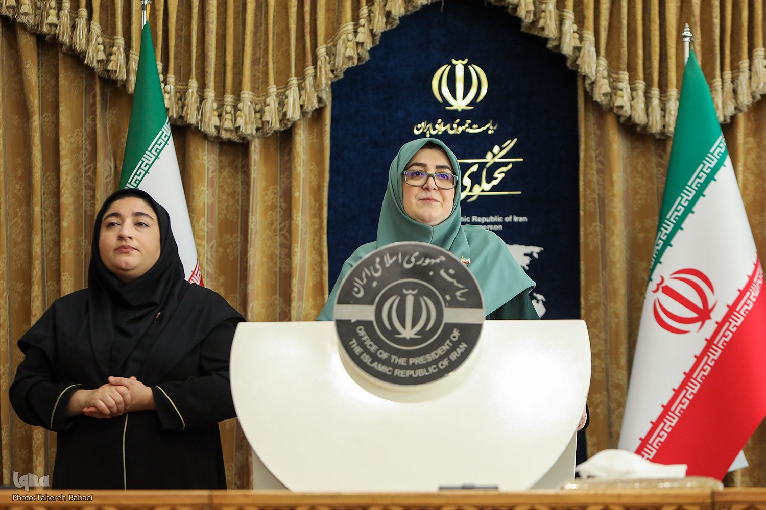عکس/ بدحال شدن سخنگوی دولت در نشست خبری
