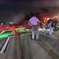 سقوط بالگرد اورژانس در کالیفرنیا