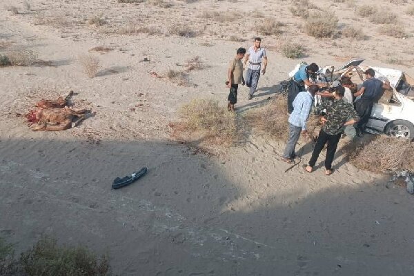 مرگ تلخ جوان جاسکی پس از تصادف با شتر