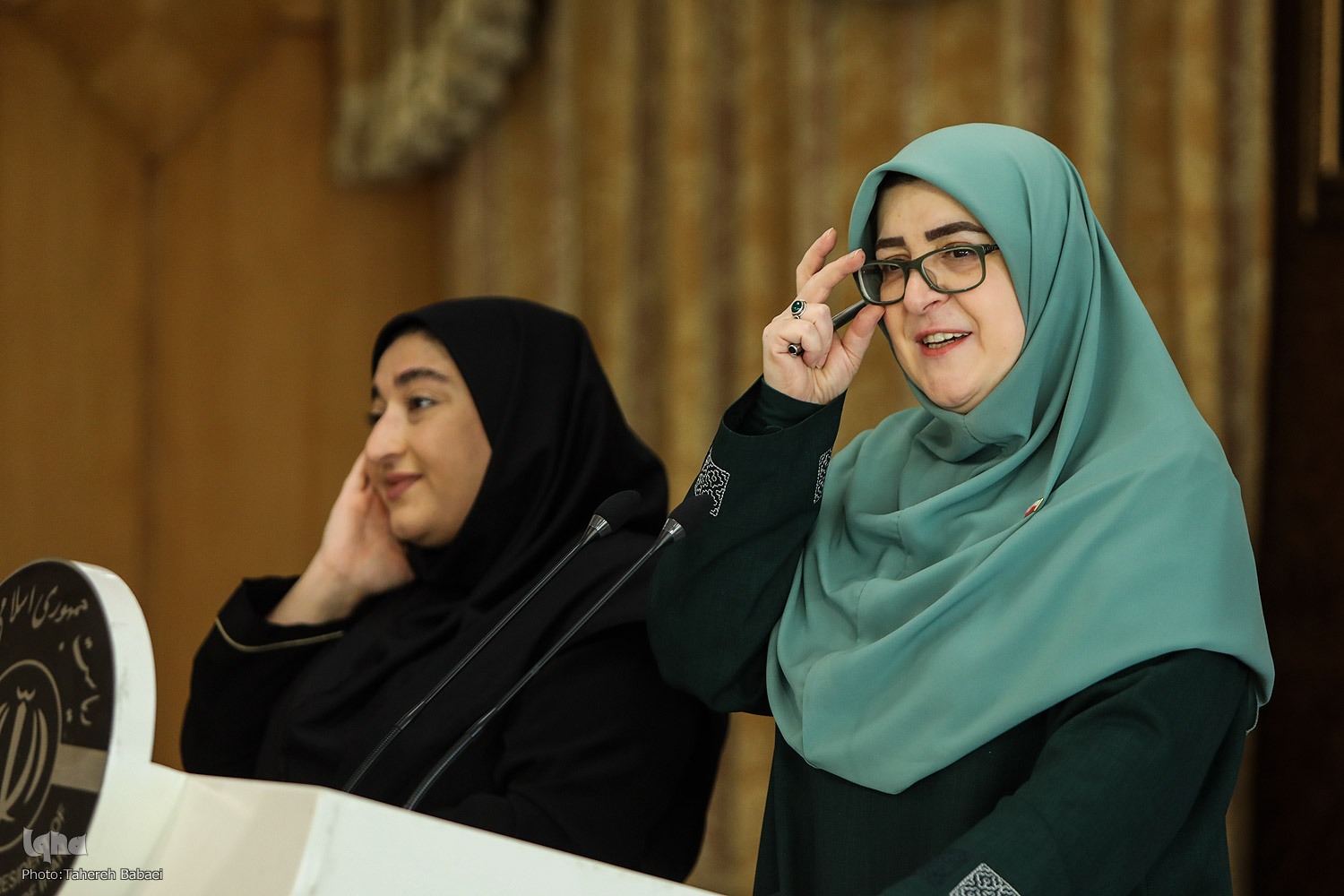عکس/ بدحال شدن سخنگوی دولت در نشست خبری