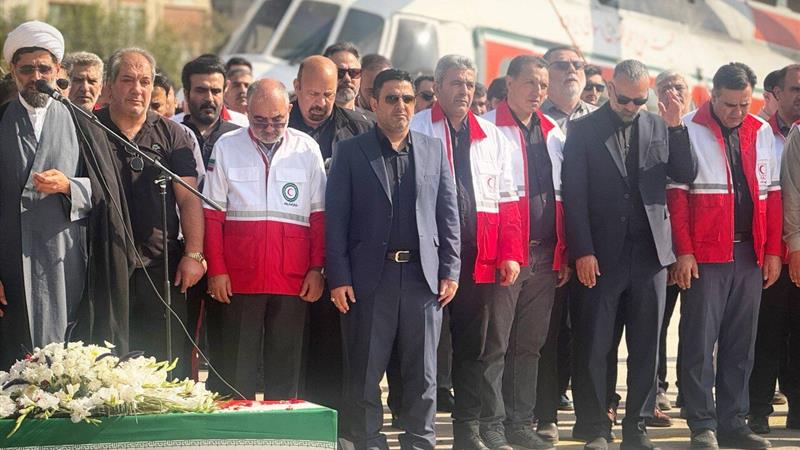 مراسم تشییع پیکر شهید کاپیتان «محسن مهرابزاده» برگزار شد