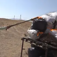 عکس/ امحای ۱.۴ تن مواد مخدر در زنجان