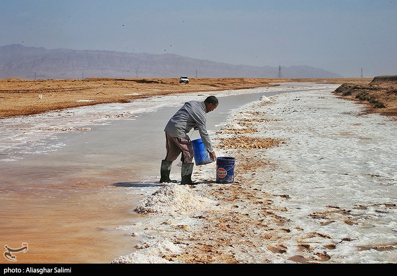 برداشت سنتی نمک در خراسان شمالی