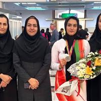 استقبال از بانوی کماندار یزدی که در ارمنستان ۲ مدال نقره گرفت