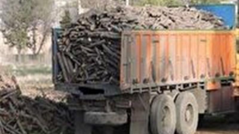 توقیف ۱۰ تُن چوب قاچاق در ماهنشان
