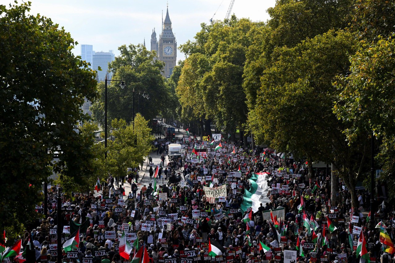 عکس/ تظاهرات گسترده حمایت از فلسطین در لندن