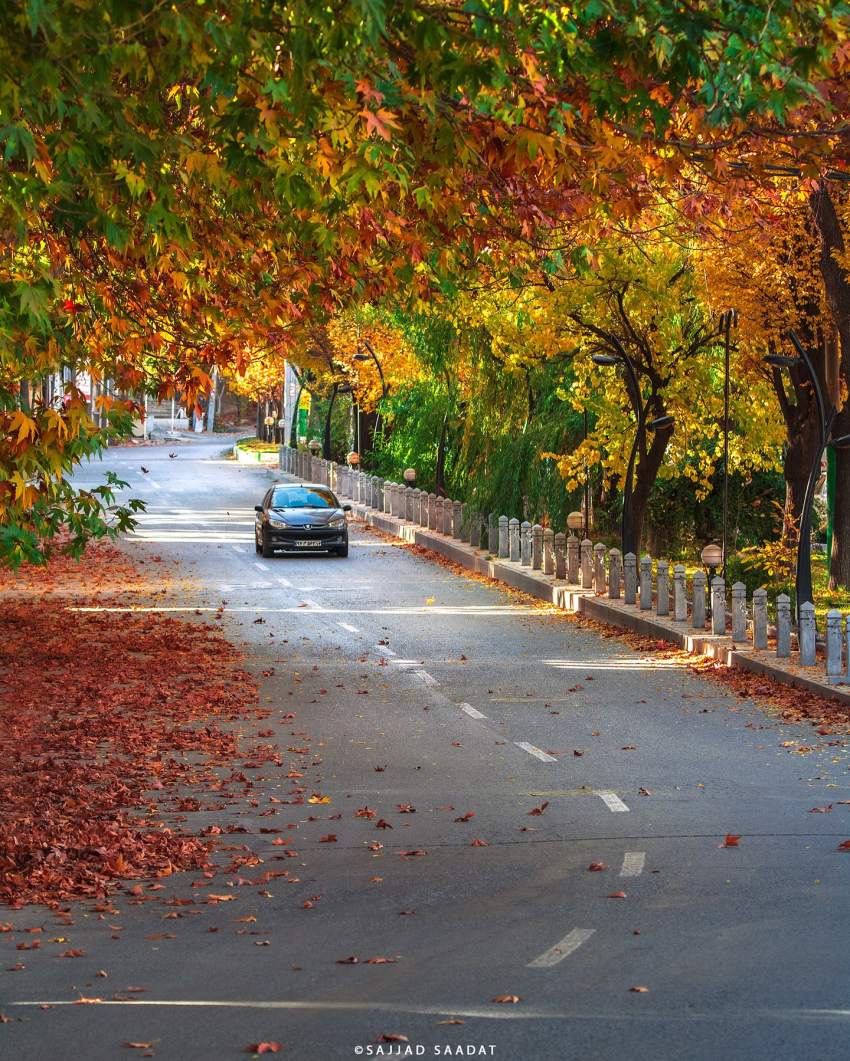 کوچه‌های رنگی خوانسار در پاییز