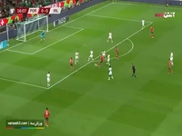 شوت تماشایی رونالدو که به تیر دروازه برخورد کرد