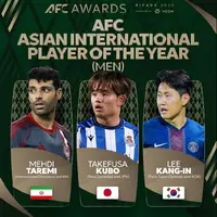 پوستر AFC برای جایزه بهترین‌ لژیونر سال آسیا با حضور مهدی طارمی
