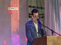 قرائت پیام مسعود پزشکیان رئیس جمهوری توسط احمد دنیا مالی وزیر ورزش و جوانان