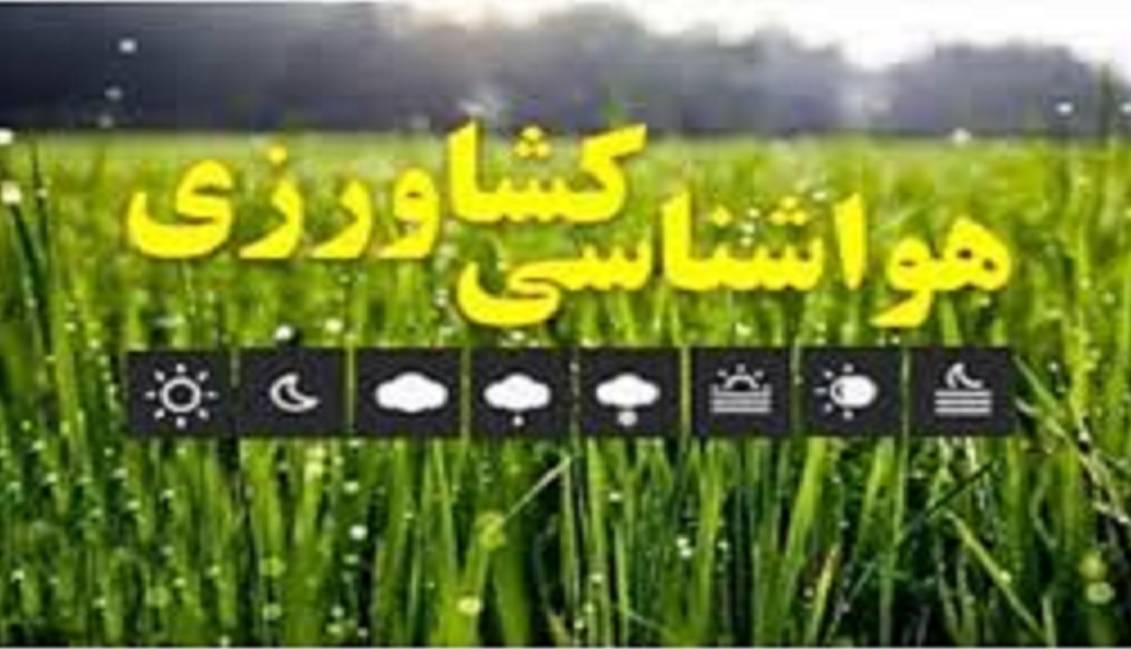 هشدار کاهش دما و بارش باران به کشاورزان و باغداران
