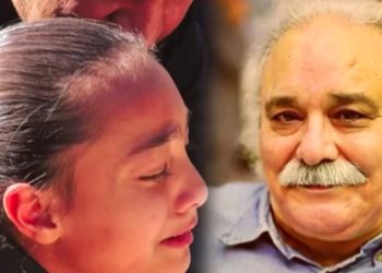 بی‌قراری نوه و دختر محمد کاسبی در مراسم خاکسپاری