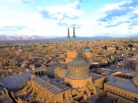 پرواز بر فراز بافت تاریخی یزد و مسجد جامع