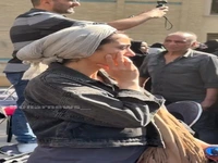 بی‌تابی بازیگر «خوش‌ رکاب» در تشییع محمد کاسبی