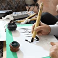 بداهه نویسی هنرمندان خوشنویس یزدی