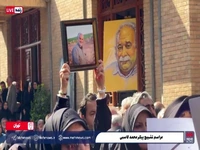تصویر حاج قاسم در تشییع محمد کاسبی بالا رفت