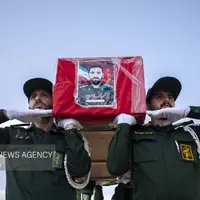 تشییع پیکر جانباز جنگ 12 روزه در نهاوند
