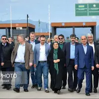 سفر زمینی وزیر راه ایران و معاون نخست‌وزیران روسیه و آذربایجان از باکو به آستارا