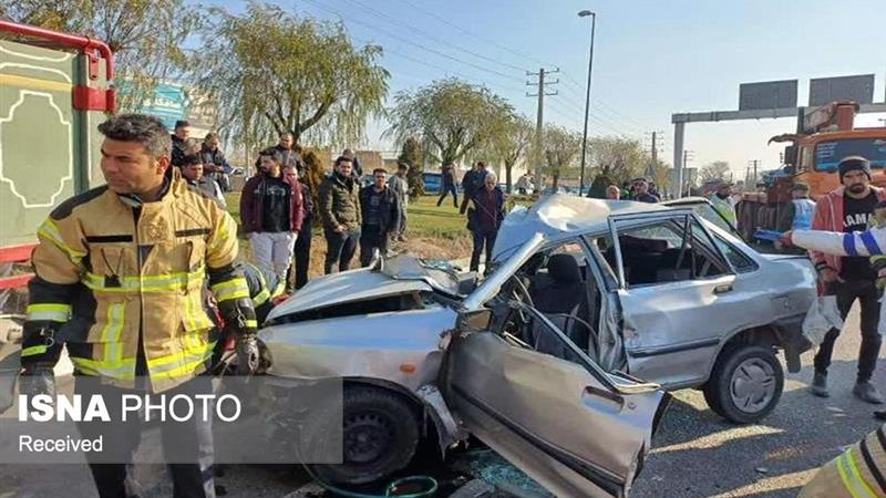 حادثه مرگبار برخورد دو کامیون در محور زنجان - قزوین