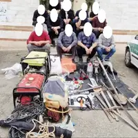 باند ۱۳ نفره حفاران غیر مجاز در تالش متلاشی شد