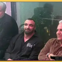 مهران مدیری و جواد رضویان در پشت صحنه سریال «شش ماهه»