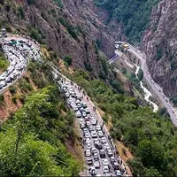 ترافیک نیمه‌سنگین در محورهای چالوس و هراز