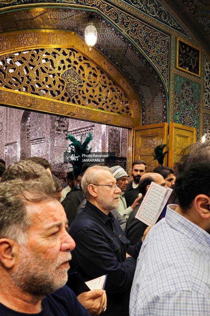 عکس/ لاریجانی به حرم مطهر امام رضا (ع) رفت