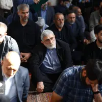 حضور سردار قاآنی در مراسم تشییع پیکر سردار افشار