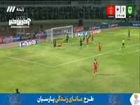 گل اول پرسپولیس به خیبر توسط امید عالیشاه