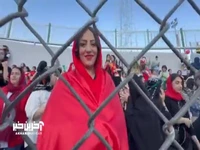 حضور بانوی پرسپولیسی در ورزشگاه تختی