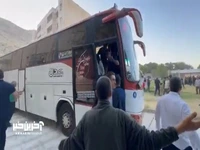 ورود اتوبوس تیم خیبر به ورزشگاه تختی