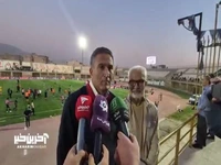 گفت و کو با اکبریان مدیر تیم فرد البرز در حاشیه بازی پیکان و آلومینیوم اراک