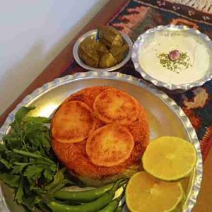 ته چین گوشت قلقلی با سماق